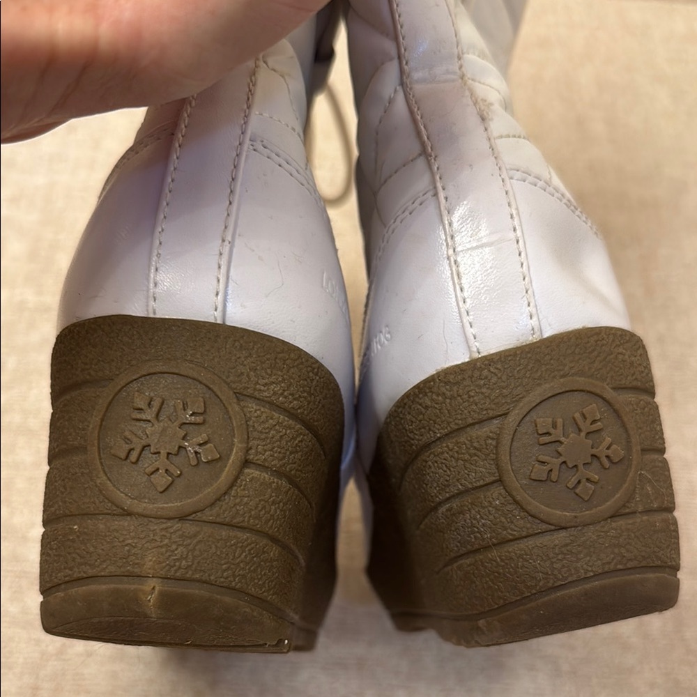 London Fog White Winter Rain Boots with Plush Lining - Picture 7 of 9